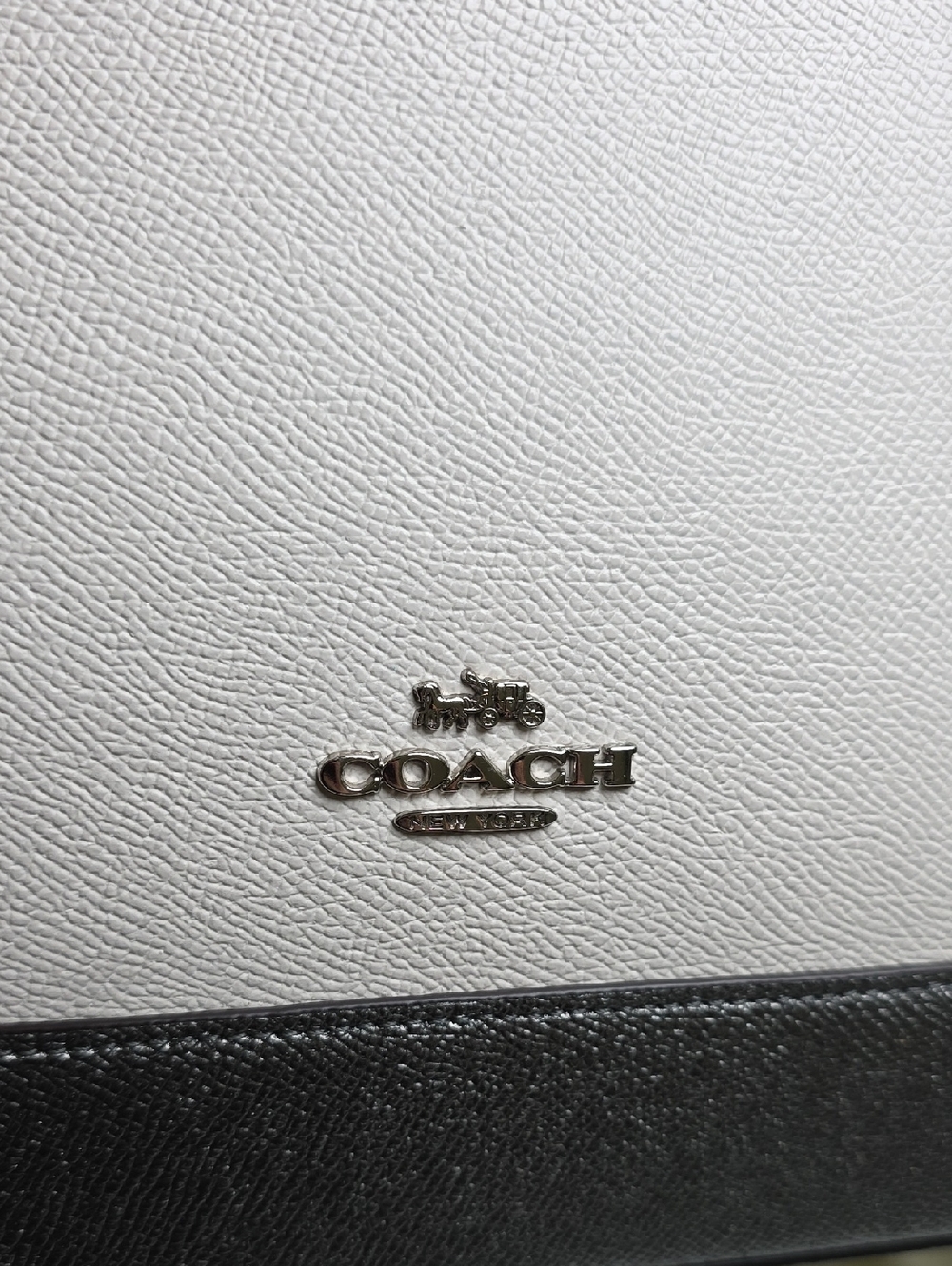 Coach F31074 Large Sierra Colorblock Satchel Chalk/Metallic Silver/SV EUC - Picture 5 of 16